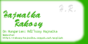 hajnalka rakosy business card